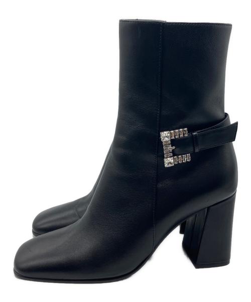 sergio rossi（セルジオロッシ）sergio rossi (セルジオロッシ) サイドジップブーツ ブラック サイズ:SIZE 36の古着・服飾アイテム