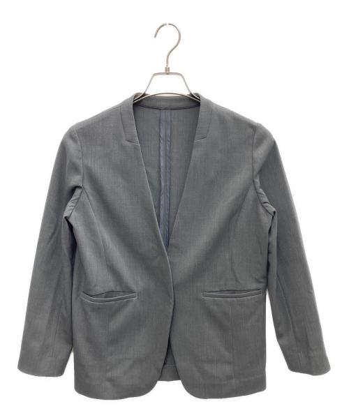 SOEJU（ソージュ）SOEJU (ソージュ) ノーカラージャケット グレー サイズ:Mの古着・服飾アイテム