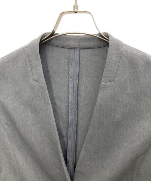 SOEJU（ソージュ）SOEJU (ソージュ) ノーカラージャケット グレー サイズ:Mの古着・服飾アイテム