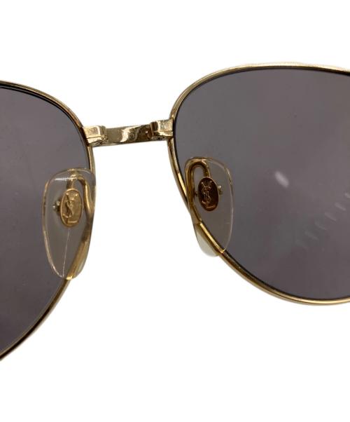 Yves Saint Laurent（イヴサンローラン）Yves Saint Laurent (イヴサンローラン) サングラス ブラック×ゴールドの古着・服飾アイテム