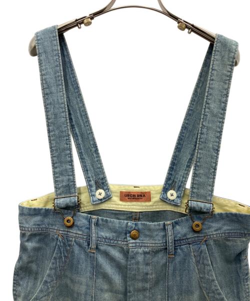 URCH RNA（アールエヌエー）URCH RNA (アールエヌエー) サスペンダーカンガルーパンツ インディゴ サイズ:SIZE Freeの古着・服飾アイテム