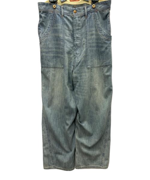 URCH RNA（アールエヌエー）URCH RNA (アールエヌエー) サスペンダーカンガルーパンツ インディゴ サイズ:SIZE Freeの古着・服飾アイテム