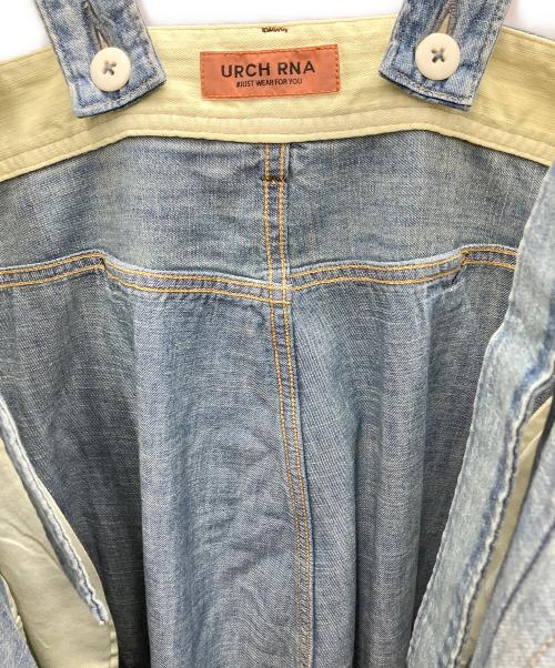 URCH RNA（アールエヌエー）URCH RNA (アールエヌエー) サスペンダーカンガルーパンツ インディゴ サイズ:SIZE Freeの古着・服飾アイテム