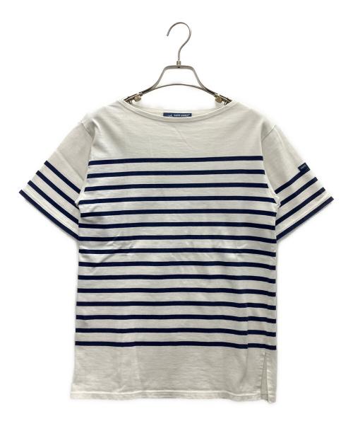 SAINT JAMES（セントジェームス）SAINT JAMES (セントジェームス) 半袖カットソー ホワイト×ネイビー サイズ:Sの古着・服飾アイテム
