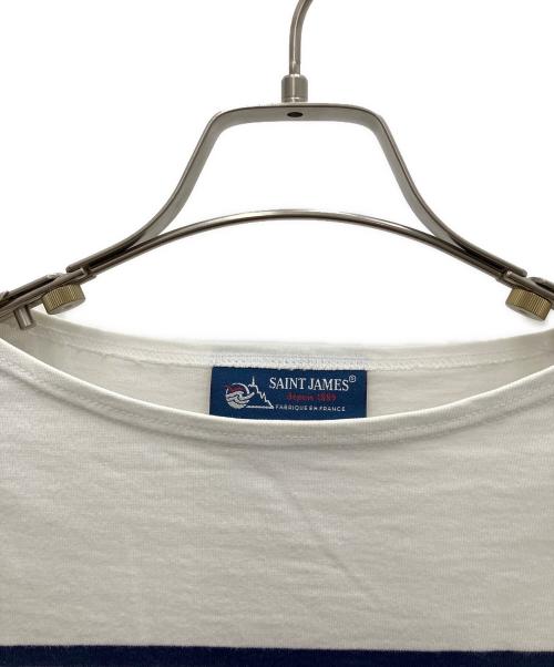 SAINT JAMES（セントジェームス）SAINT JAMES (セントジェームス) 半袖カットソー ホワイト×ネイビー サイズ:Sの古着・服飾アイテム