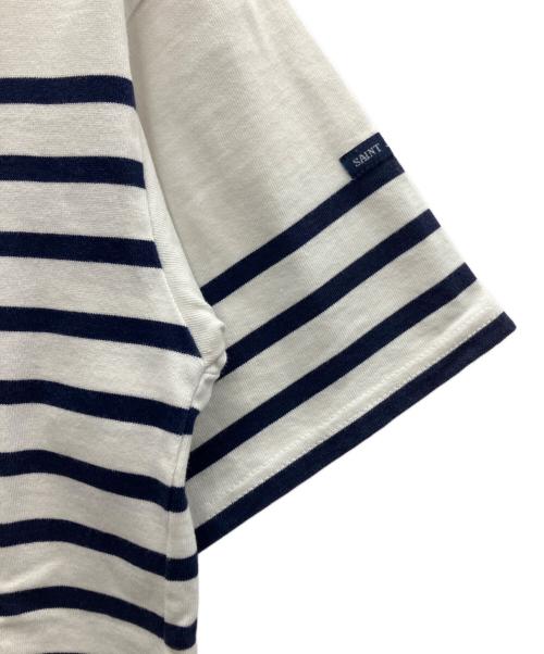 SAINT JAMES（セントジェームス）SAINT JAMES (セントジェームス) 半袖カットソー ホワイト×ネイビー サイズ:Sの古着・服飾アイテム