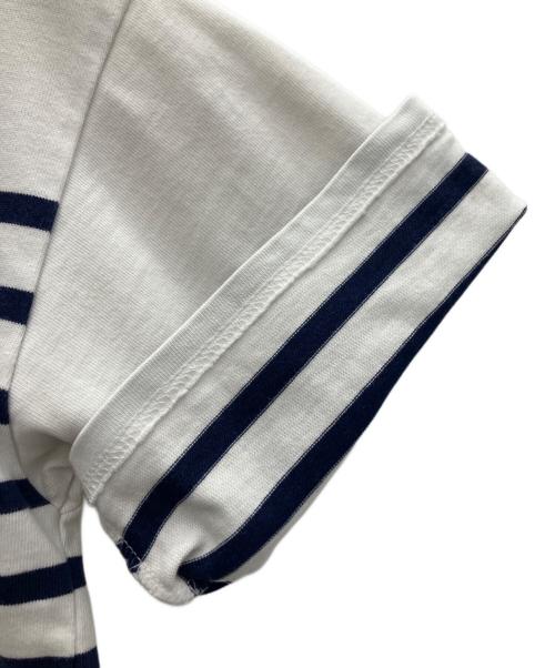 SAINT JAMES（セントジェームス）SAINT JAMES (セントジェームス) 半袖カットソー ホワイト×ネイビー サイズ:Sの古着・服飾アイテム