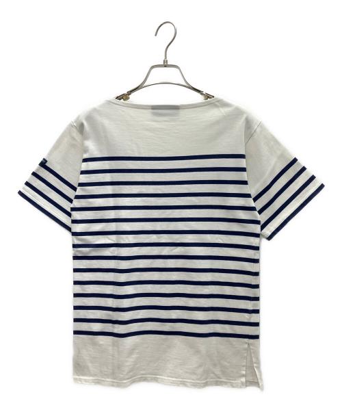 SAINT JAMES（セントジェームス）SAINT JAMES (セントジェームス) 半袖カットソー ホワイト×ネイビー サイズ:Sの古着・服飾アイテム