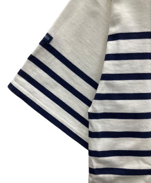 SAINT JAMES（セントジェームス）SAINT JAMES (セントジェームス) 半袖カットソー ホワイト×ネイビー サイズ:Sの古着・服飾アイテム