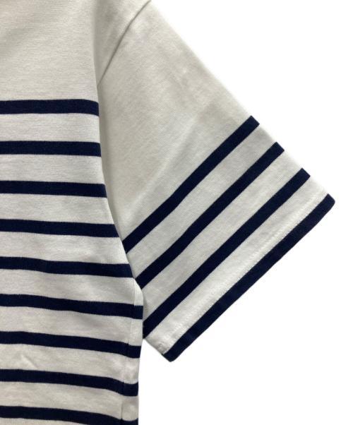 SAINT JAMES（セントジェームス）SAINT JAMES (セントジェームス) 半袖カットソー ホワイト×ネイビー サイズ:Sの古着・服飾アイテム