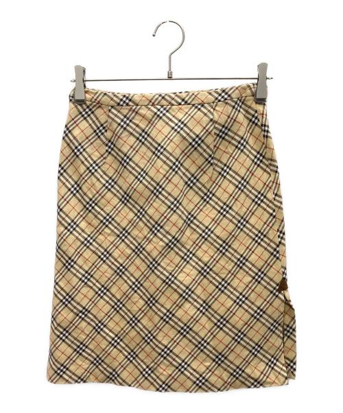 BURBERRY BLUE LABEL（バーバリー ブルー レーベル）BURBERRY BLUE LABEL (バーバリー ブルー レーベル) 膝丈スカート ベージュ サイズ:SIZE38の古着・服飾アイテム
