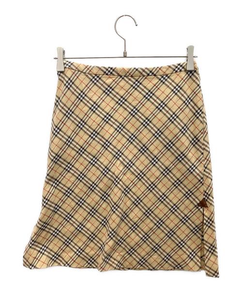 BURBERRY BLUE LABEL（バーバリー ブルー レーベル）BURBERRY BLUE LABEL (バーバリー ブルー レーベル) 膝丈スカート ベージュ サイズ:SIZE38の古着・服飾アイテム