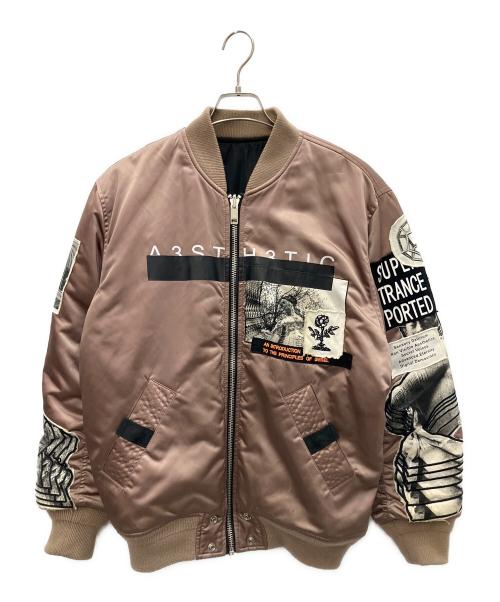 DIESEL（ディーゼル）DIESEL (ディーゼル) リバーシブルMA-1ジャケット ピンク×ブラック サイズ:SIZE Sの古着・服飾アイテム