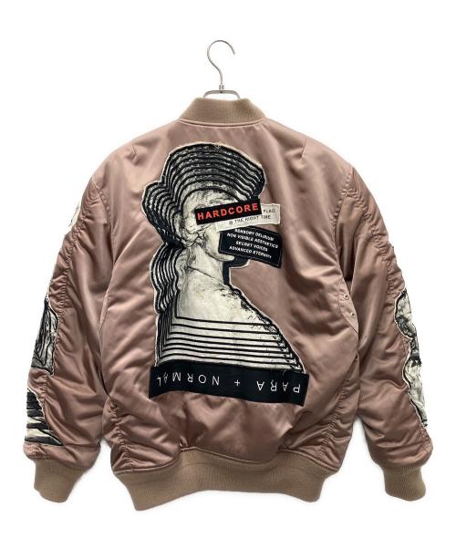 DIESEL（ディーゼル）DIESEL (ディーゼル) リバーシブルMA-1ジャケット ピンク×ブラック サイズ:SIZE Sの古着・服飾アイテム