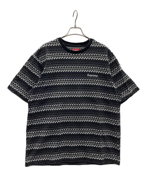 SUPREME（シュプリーム）Supreme (シュプリーム) 半袖カットソー グレー×ブラック サイズ:Lの古着・服飾アイテム