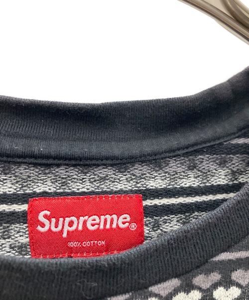 SUPREME（シュプリーム）Supreme (シュプリーム) 半袖カットソー グレー×ブラック サイズ:Lの古着・服飾アイテム