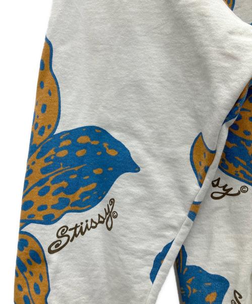 stussy（ステューシー）stussy (ステューシー) パーカー ブルー×ホワイト サイズ:Lの古着・服飾アイテム