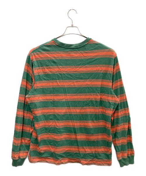 SUPREME（シュプリーム）Supreme (シュプリーム) 長袖カットソー オレンジ×グリーン サイズ:Lの古着・服飾アイテム