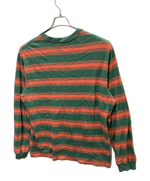 SUPREME（シュプリーム）Supreme (シュプリーム) 長袖カットソー オレンジ×グリーン サイズ:Lの古着・服飾アイテム