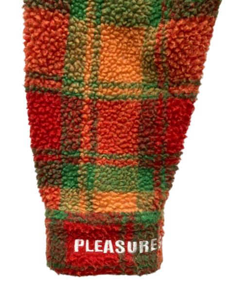 PLEASURES（プレジャーズ）PLEASURES (プレジャーズ) フリースジャケット レッド サイズ:Lの古着・服飾アイテム