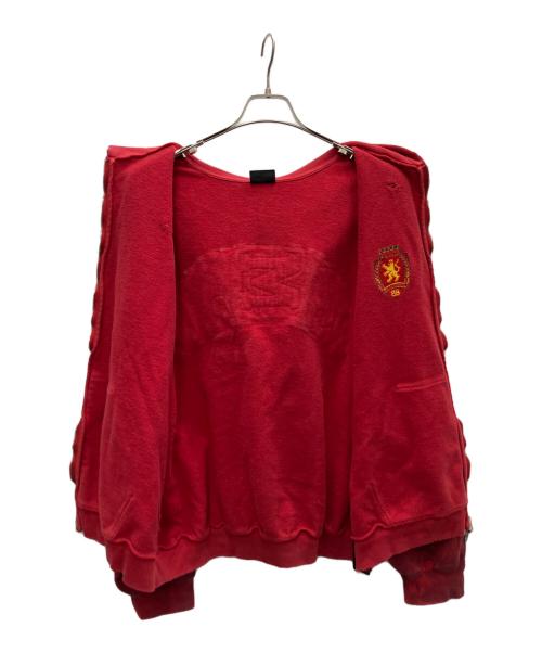 BALENCIAGA（バレンシアガ）BALENCIAGA (バレンシアガ) グラフィックペイントスケータージップアップパーカー レッド サイズ:Mの古着・服飾アイテム