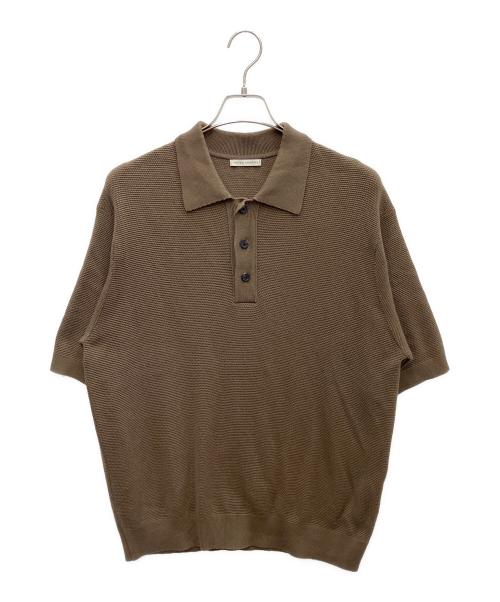 UNITED ARROWS（ユナイテッドアローズ）UNITED ARROWS (ユナイテッドアローズ) ニットポロシャツ ブラウン サイズ:XLの古着・服飾アイテム