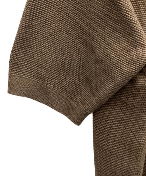 UNITED ARROWS（ユナイテッドアローズ）UNITED ARROWS (ユナイテッドアローズ) ニットポロシャツ ブラウン サイズ:XLの古着・服飾アイテム