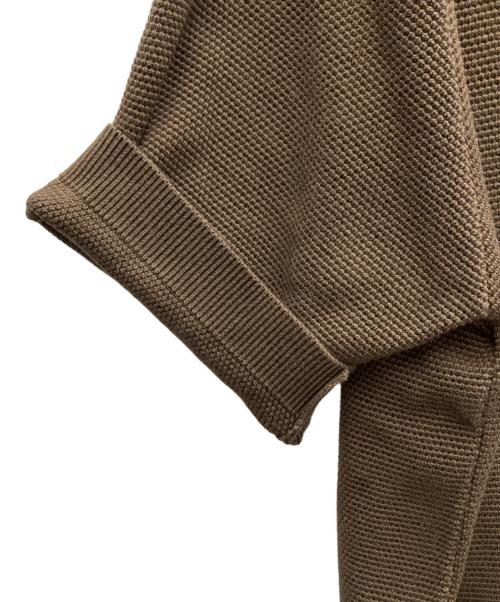 UNITED ARROWS（ユナイテッドアローズ）UNITED ARROWS (ユナイテッドアローズ) ニットポロシャツ ブラウン サイズ:XLの古着・服飾アイテム