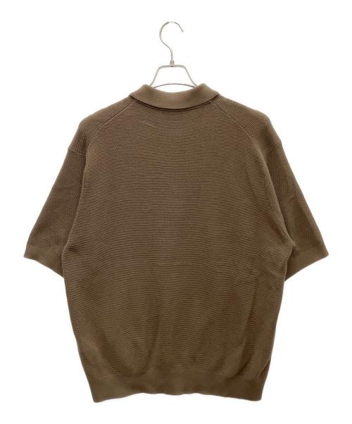 UNITED ARROWS（ユナイテッドアローズ）UNITED ARROWS (ユナイテッドアローズ) ニットポロシャツ ブラウン サイズ:XLの古着・服飾アイテム