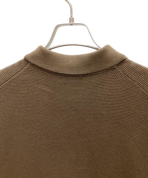 UNITED ARROWS（ユナイテッドアローズ）UNITED ARROWS (ユナイテッドアローズ) ニットポロシャツ ブラウン サイズ:XLの古着・服飾アイテム