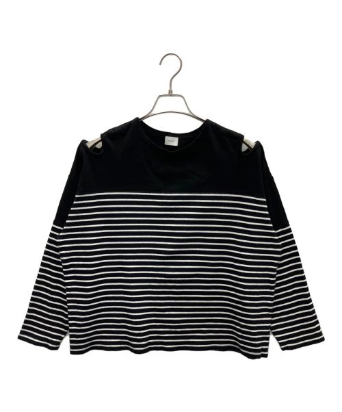 MANOF（マノフ）MANOF (マノフ) 長袖カットソー ホワイト×ブラック サイズ:SIZE Freeの古着・服飾アイテム