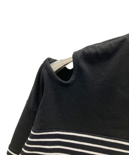 MANOF（マノフ）MANOF (マノフ) 長袖カットソー ホワイト×ブラック サイズ:SIZE Freeの古着・服飾アイテム