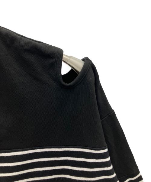 MANOF（マノフ）MANOF (マノフ) 長袖カットソー ホワイト×ブラック サイズ:SIZE Freeの古着・服飾アイテム