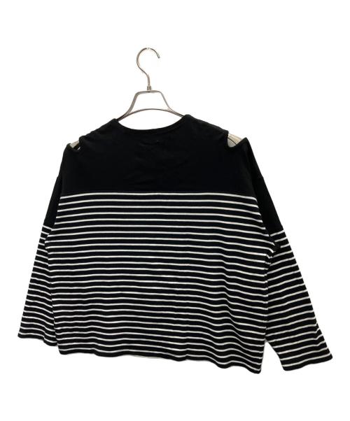 MANOF（マノフ）MANOF (マノフ) 長袖カットソー ホワイト×ブラック サイズ:SIZE Freeの古着・服飾アイテム