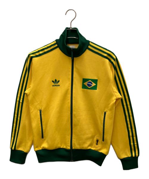 adidas（アディダス）adidas (アディダス) トラックジャケット グリーン×イエロー サイズ:Sの古着・服飾アイテム