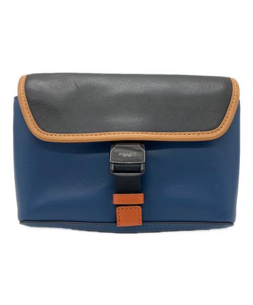 COACH（コーチ）COACH (コーチ) ライダー ダブル ベルト バッグ ネイビー×ブラック サイズ:-の古着・服飾アイテム