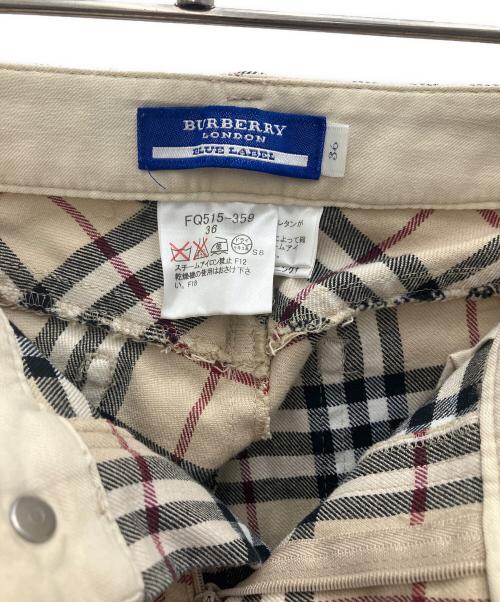 BURBERRY BLUE LABEL（バーバリー ブルー レーベル）BURBERRY BLUE LABEL (バーバリー ブルー レーベル) テーパードパンツ ベージュ サイズ:SIZE 36の古着・服飾アイテム