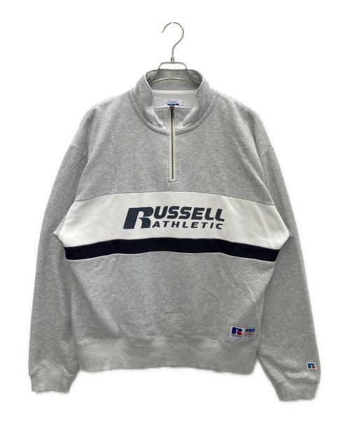 RUSSELL ATHLETIC（ラッセルアスレチック）RUSSELL ATHLETIC (ラッセルアスレチック) ハーフジップスウェット グレー サイズ:XLの古着・服飾アイテム