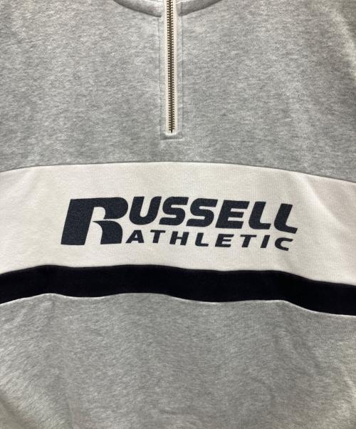 RUSSELL ATHLETIC（ラッセルアスレチック）RUSSELL ATHLETIC (ラッセルアスレチック) ハーフジップスウェット グレー サイズ:XLの古着・服飾アイテム