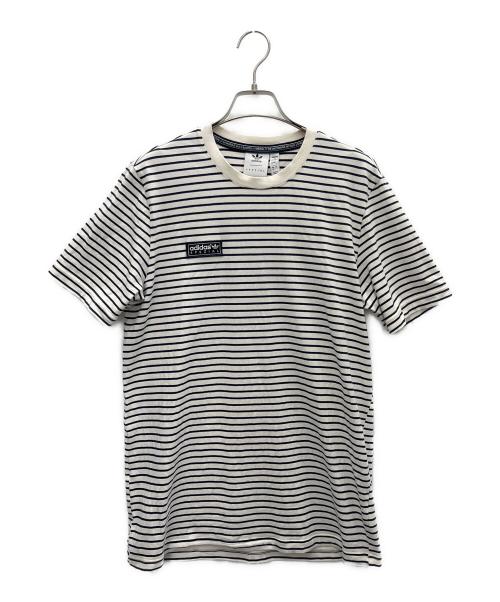 adidas Originals（アディダスオリジナル）adidas Originals (アディダスオリジナル) 半袖カットソー ホワイト×ネイビー サイズ:Lの古着・服飾アイテム