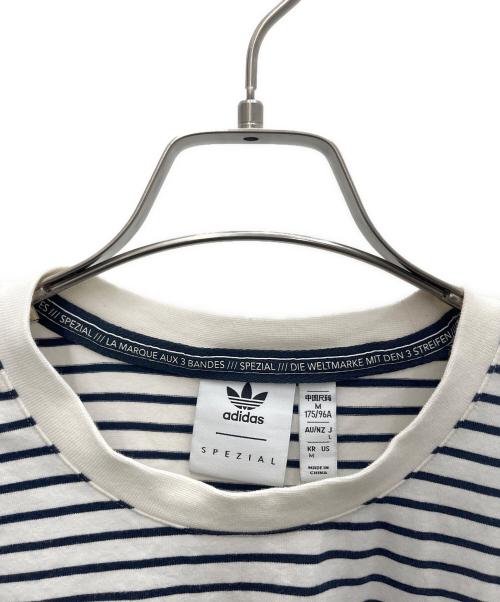 adidas Originals（アディダスオリジナル）adidas Originals (アディダスオリジナル) 半袖カットソー ホワイト×ネイビー サイズ:Lの古着・服飾アイテム