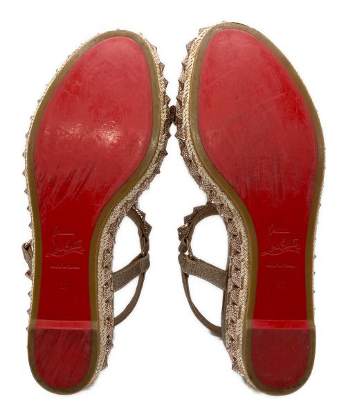 Christian Louboutin（クリスチャン・ルブタン）Christian Louboutin (クリスチャン・ルブタン) サンダル ピンク×ゴールド サイズ:SIZE 37の古着・服飾アイテム