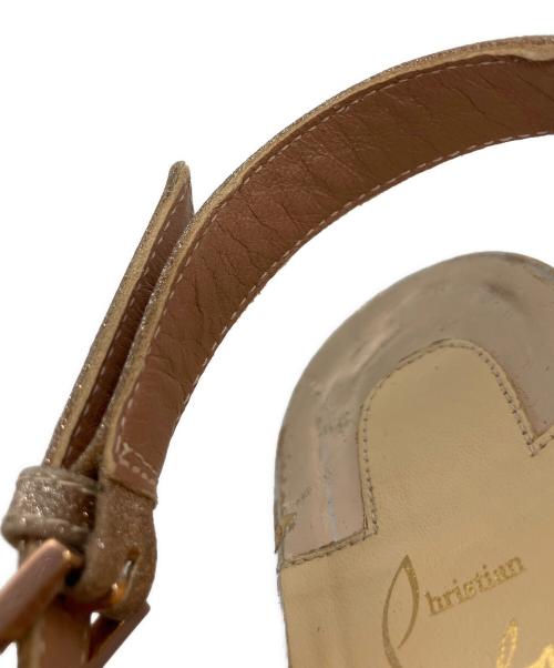Christian Louboutin（クリスチャン・ルブタン）Christian Louboutin (クリスチャン・ルブタン) サンダル ピンク×ゴールド サイズ:SIZE 37の古着・服飾アイテム