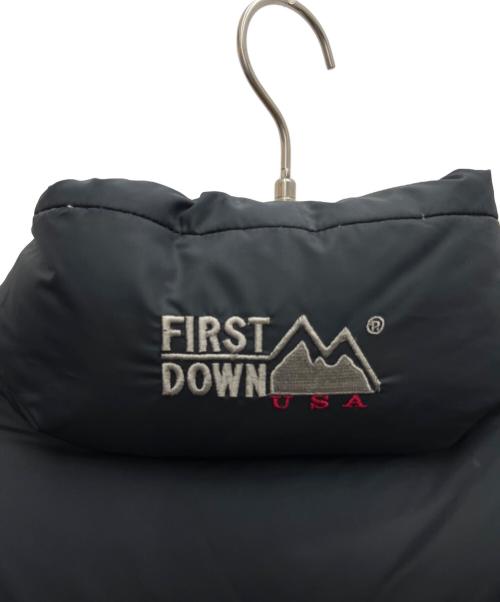 FIRST DOWN（ファーストダウン）FIRST DOWN (ファーストダウン) リバーシブルダウンジャケット ブラック×ブラウン サイズ:LLの古着・服飾アイテム