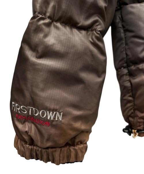 FIRST DOWN（ファーストダウン）FIRST DOWN (ファーストダウン) リバーシブルダウンジャケット ブラック×ブラウン サイズ:LLの古着・服飾アイテム