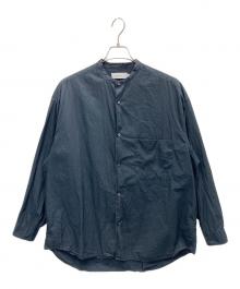 Graphpaper（グラフペーパー）の古着「BroadL/S Oversized Band Collar Shirt」｜ネイビー