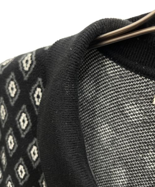 TTT MSW（ティー）TTT MSW (ティー) Diamond Knit Polo ブラック サイズ:Mの古着・服飾アイテム