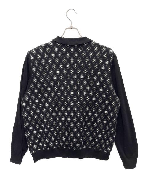 TTT MSW（ティー）TTT MSW (ティー) Diamond Knit Polo ブラック サイズ:Mの古着・服飾アイテム