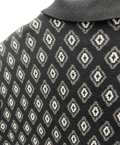 TTT MSW（ティー）TTT MSW (ティー) Diamond Knit Polo ブラック サイズ:Mの古着・服飾アイテム