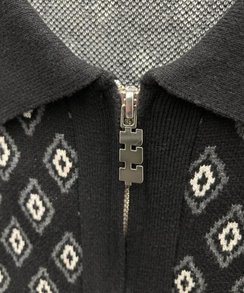 TTT MSW（ティー）TTT MSW (ティー) Diamond Knit Polo ブラック サイズ:Mの古着・服飾アイテム